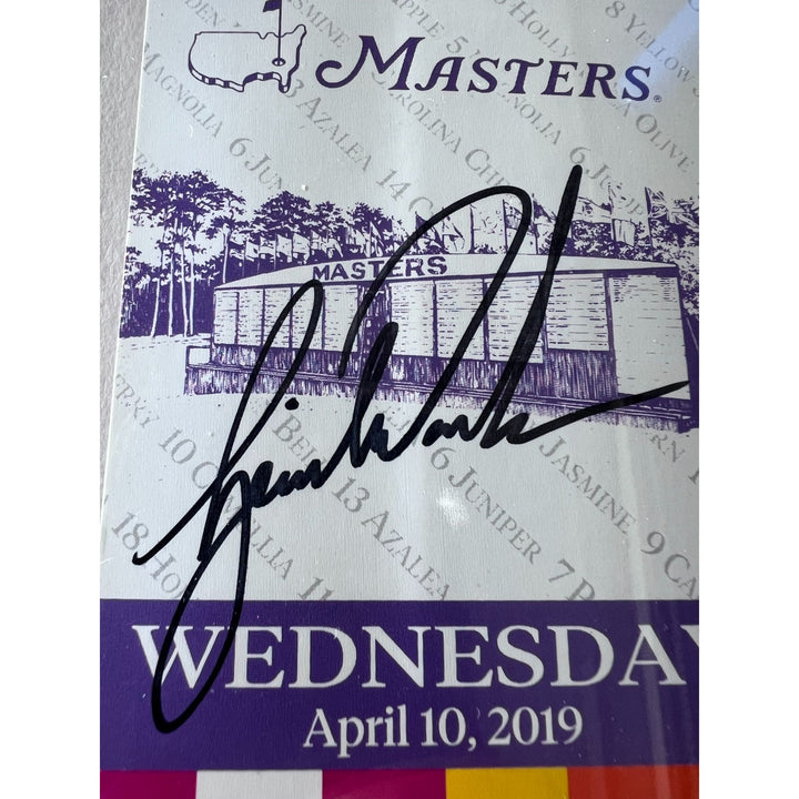 Tiger Woods 2019 Masters Golf Tournament ticket signed with proof