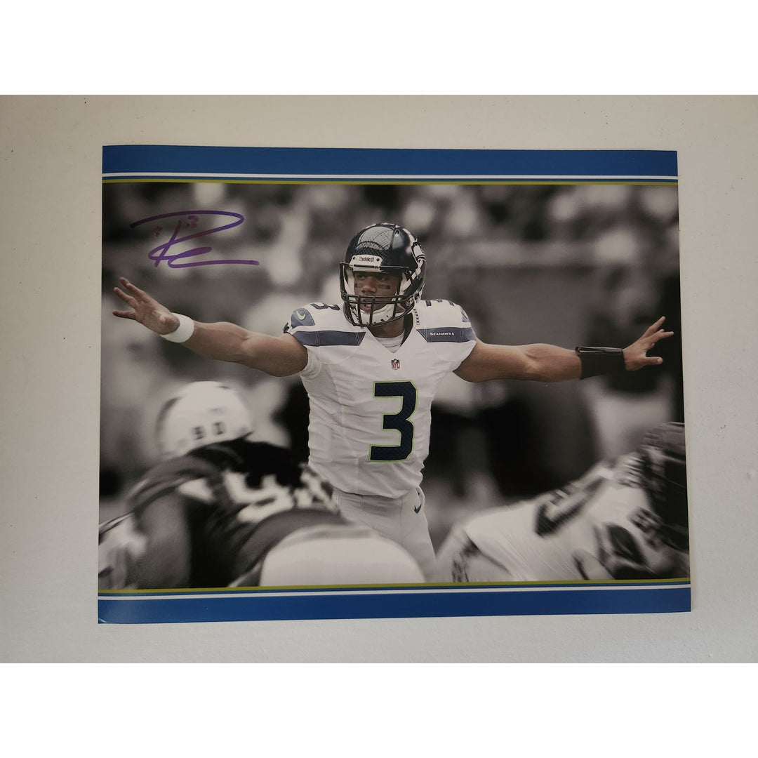 Russell Wilson Seattle Seahawks 8x10 photo signed with proof