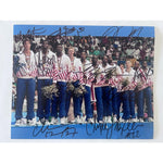 Load image into Gallery viewer, USA 1992 dream team Michael Jordan Ervin Magic Johnson Larry Bird Patrick Ewing 8x10 photo signed by all 12
