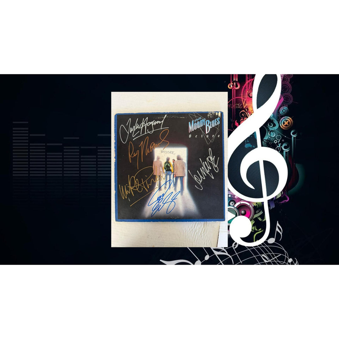 The Moody Blues "Octave" original album LP signed with proof.