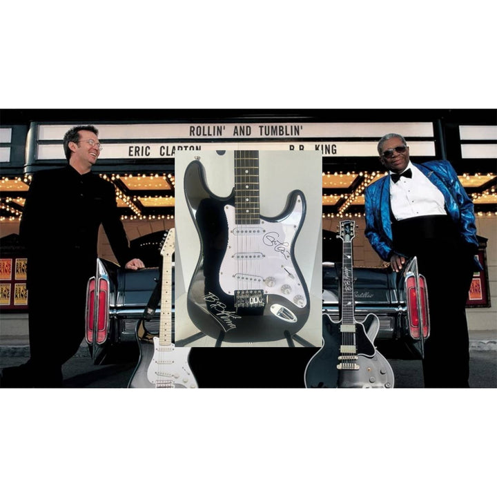 Eric Clapton and Riley "BB" King stratocaster electric guitar signed with proof