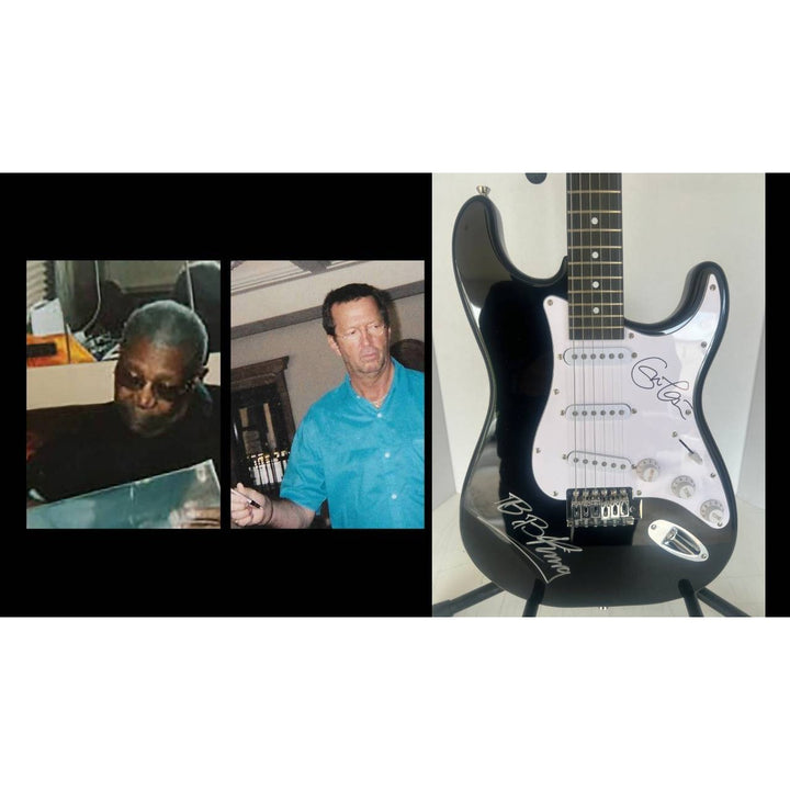 Eric Clapton and Riley "BB" King stratocaster electric guitar signed with proof