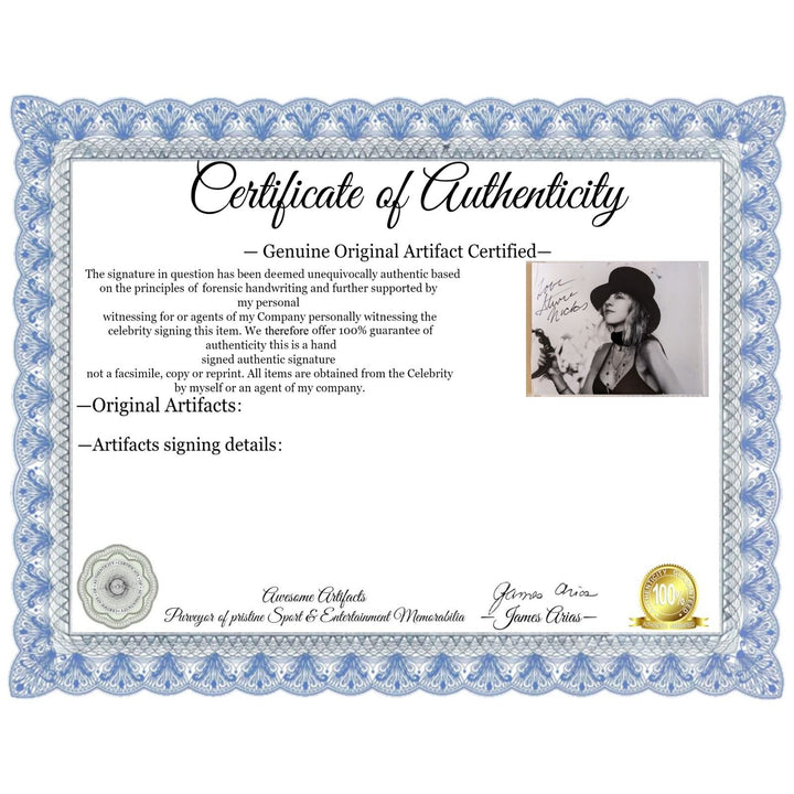 Stevie Nicks Fleetwood Mac 8x10 photo signed with proof