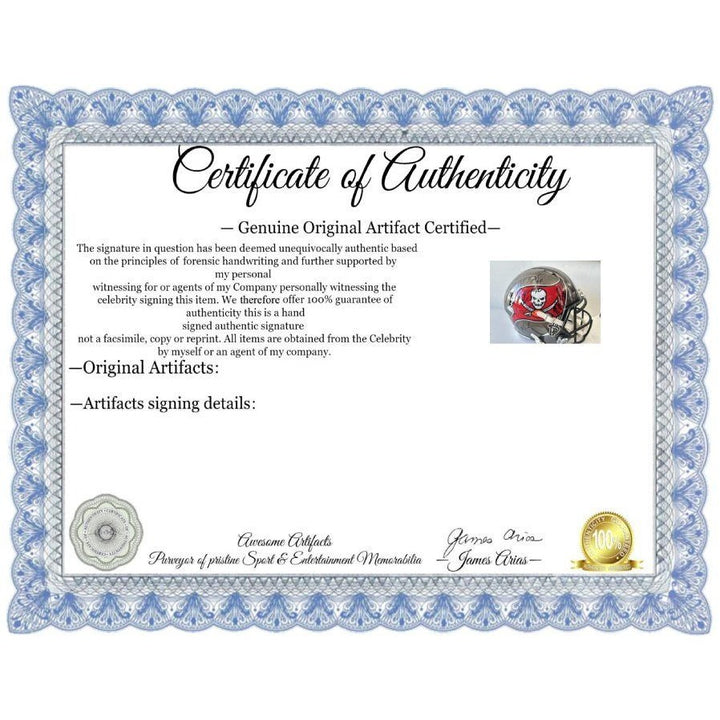 Tom Brady Rob Gronkowski Mike Evans Tampa Bay Buccaneers Super Bowl champions 40 plus signed Riddell replica full size helmet signed