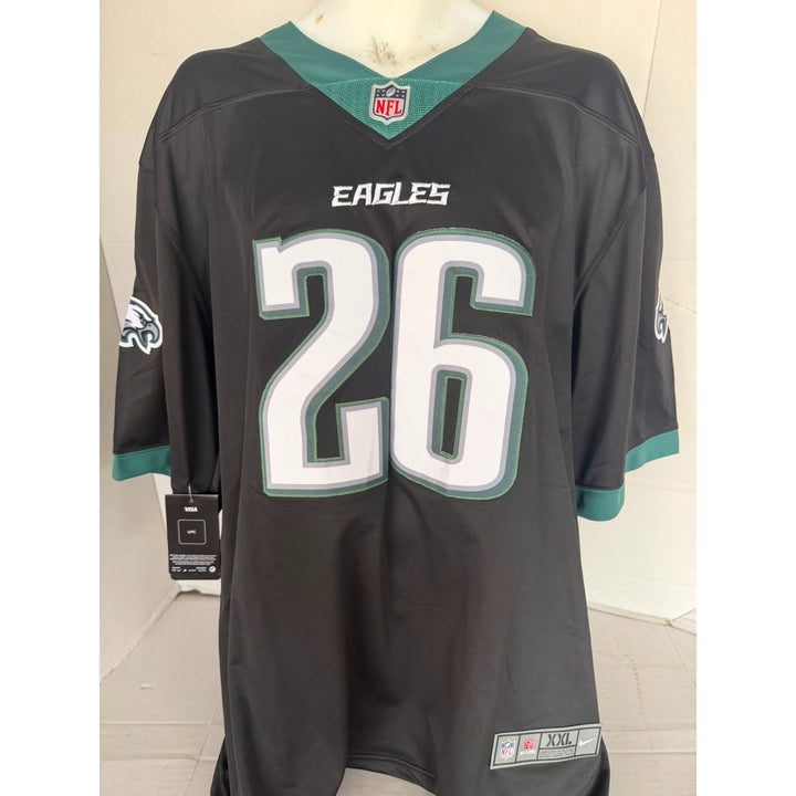 Saquon Barkley Philadelphia Eagles Superbowl XIL game model jersey team signed (45 plus signed) with proof.