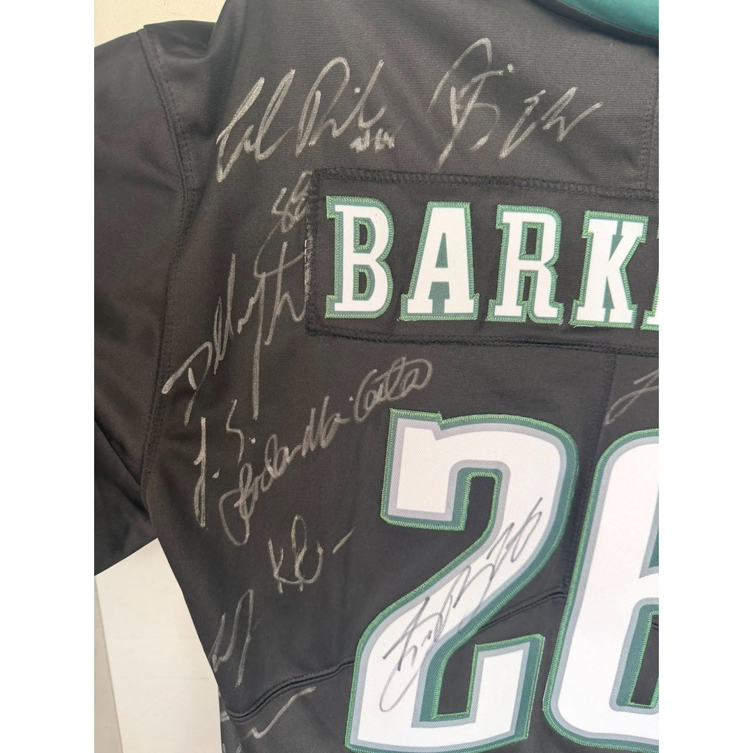 Saquon Barkley Philadelphia Eagles Superbowl XIL game model jersey team signed (45 plus signed) with proof.