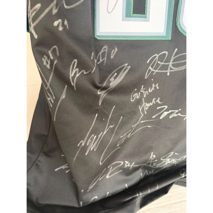 Saquon Barkley Philadelphia Eagles Superbowl XIL game model jersey team signed (45 plus signed) with proof.