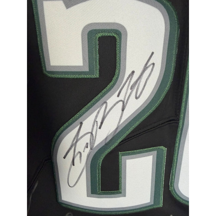 Saquon Barkley Philadelphia Eagles Superbowl XIL game model jersey team signed (45 plus signed) with proof.