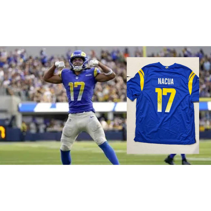 Puka Nacua Los Angeles Rams Game Model jersey signed with proof