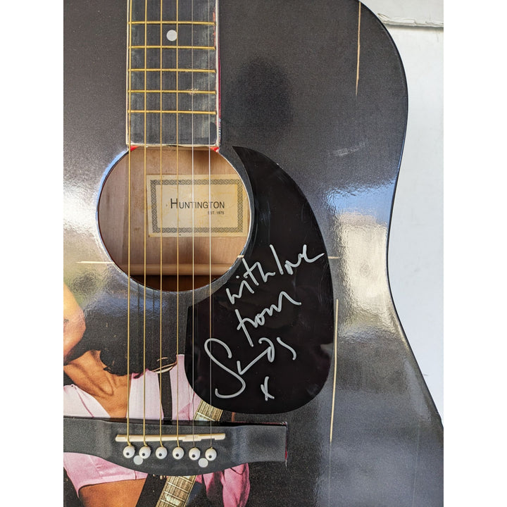 Sade Adu full size acoustic guitar signed with proof