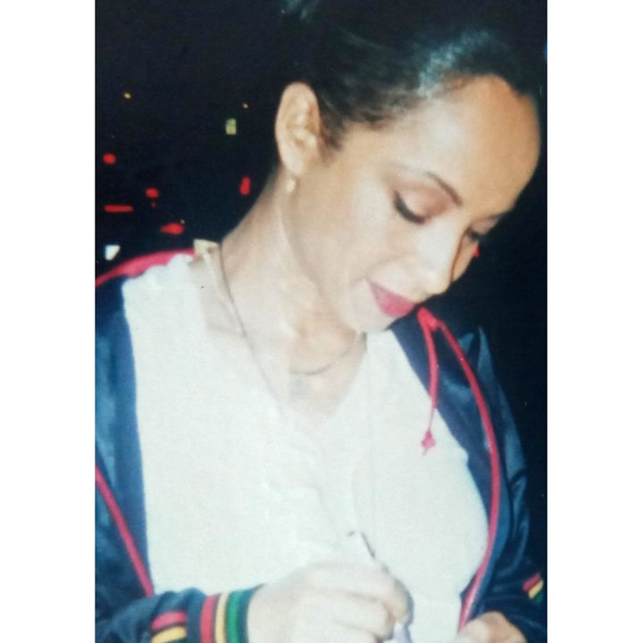 Sade Adu full size acoustic guitar signed with proof