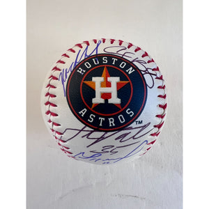Houston Astros Justin Verlander Jose Altuve Alex Bregman Yordan Alvarez Rawlings Major League Baseball signed with proof