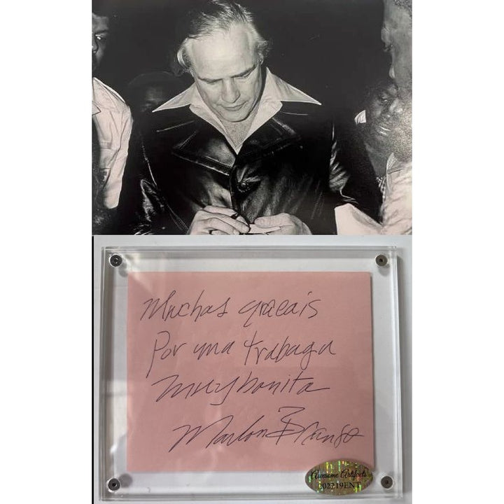 Marlon Brando autograph page book signed and inscribed