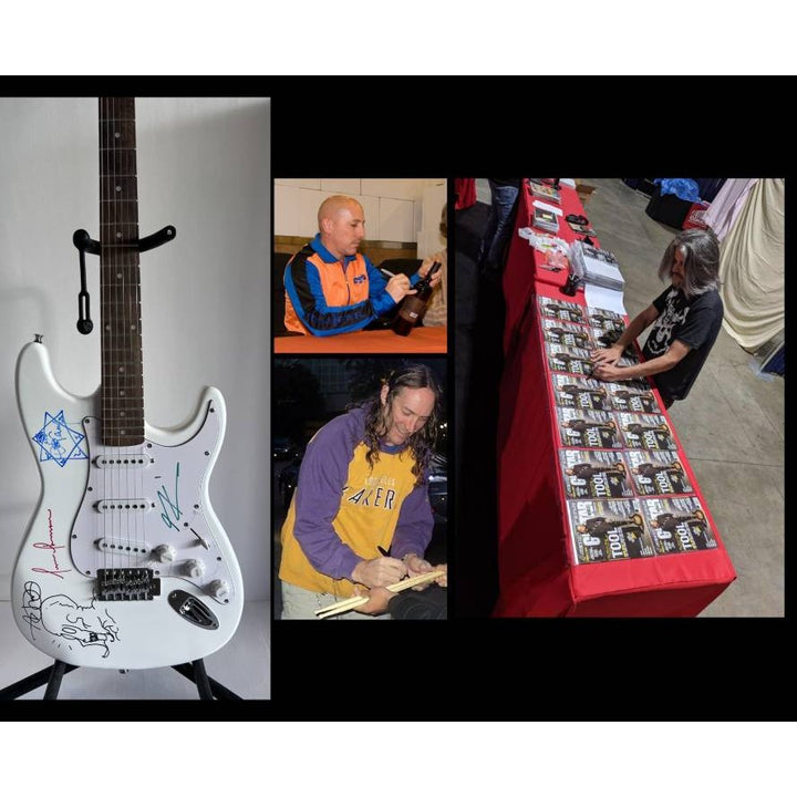 Tool James Maynard Keenan Danny Carey Adam Jones Justin Chancellor full size Stratocaster Electric guitar signed with proof