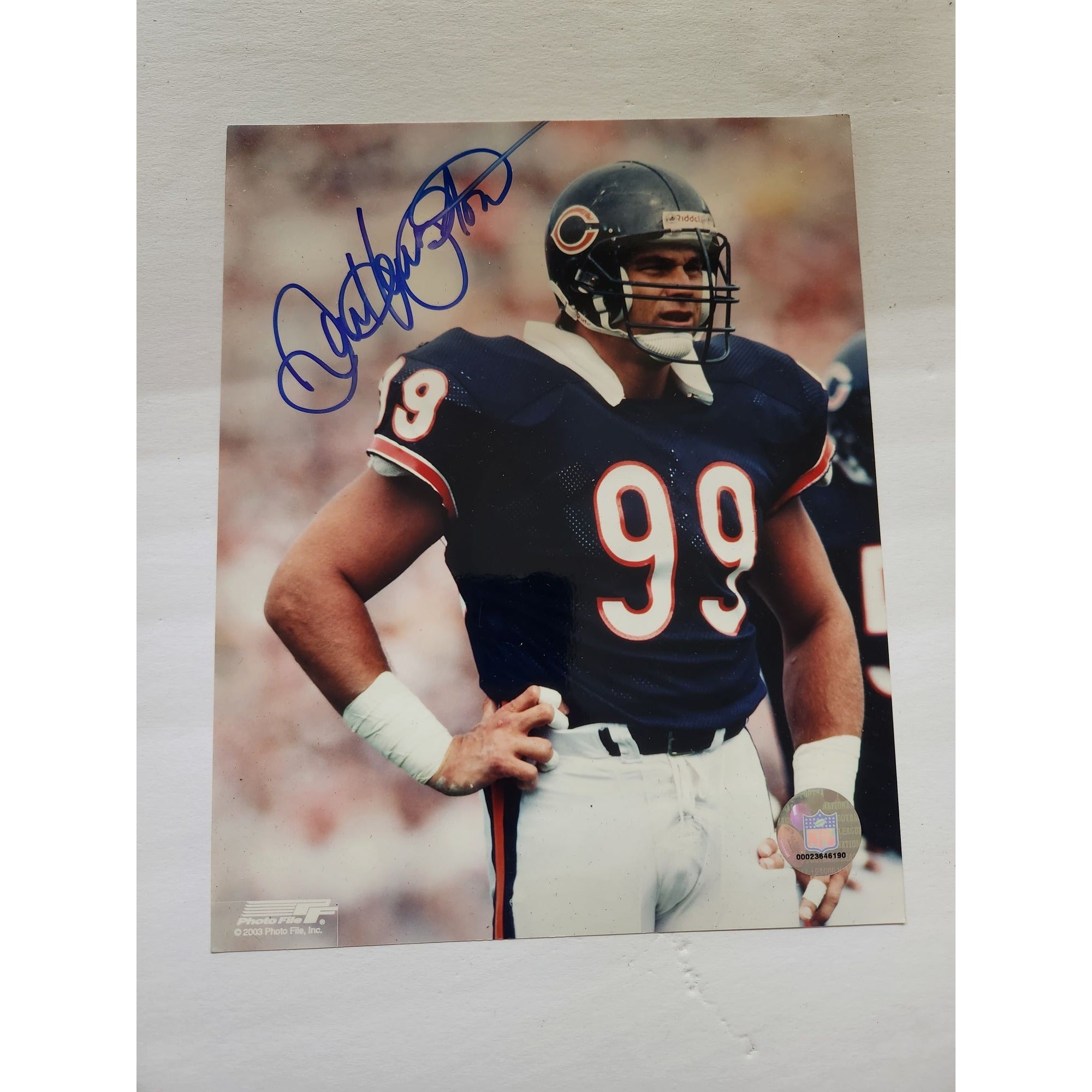 Dan Hampton Chicago Bears Hall of Famer 8x10 photo signed
