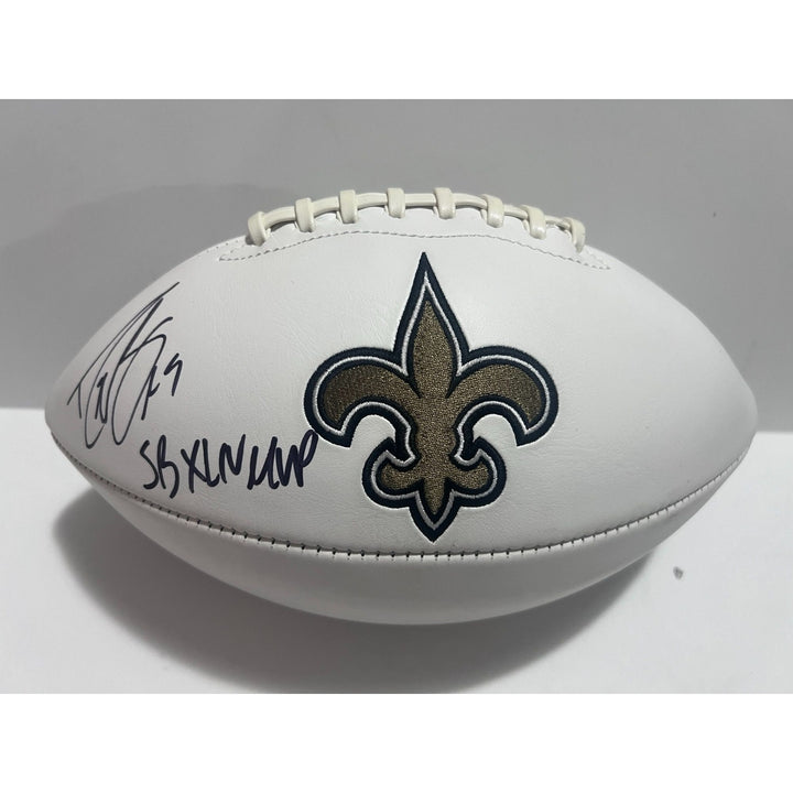 Drew Brees signed and inscribed New Orleans Saints full size football signed with proof