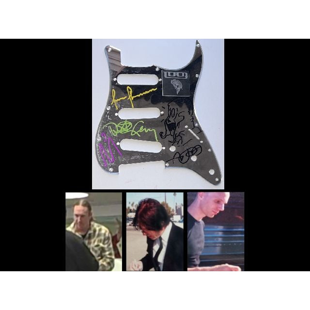 Maynard James Keenan daddy Carey Adam Jones Justin Chancell Tool Stratocaster electric pickguard signed with proof