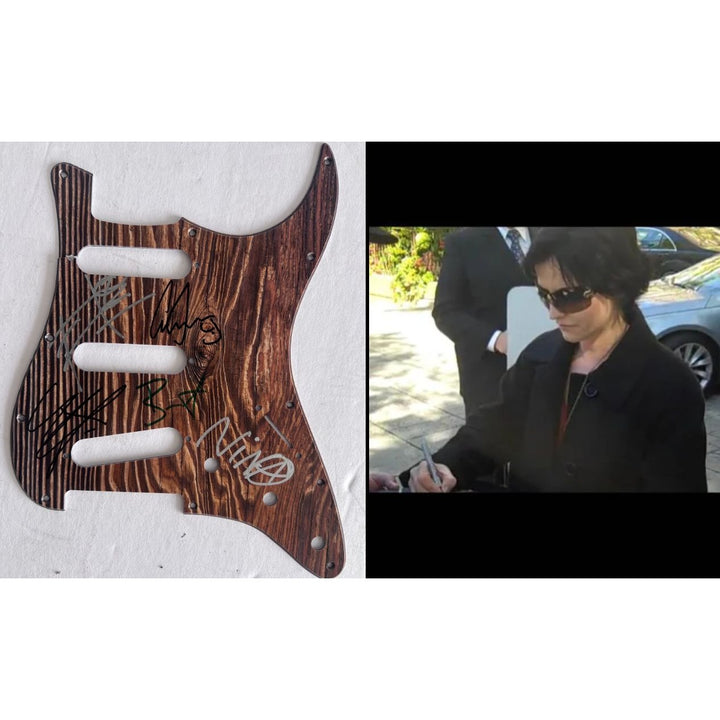 The Cranberries Noel Hogan Fergal Lawler Mike Hogan Fender Stratocaster electric guitar pickguard sign with proof