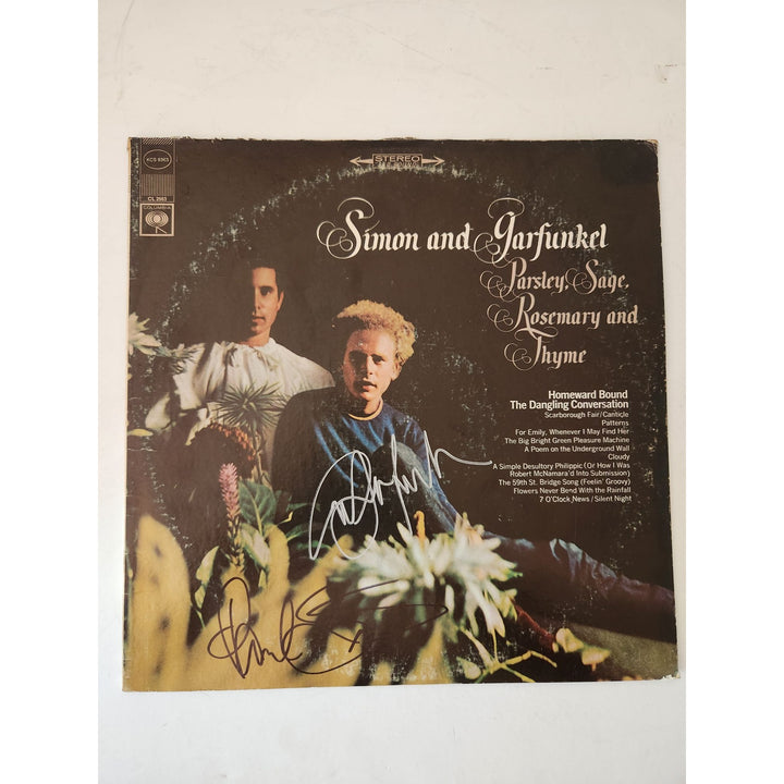 Art Garfunkel Paul Simon Parsley Sage Rosemary and Thyme LP signed with proof