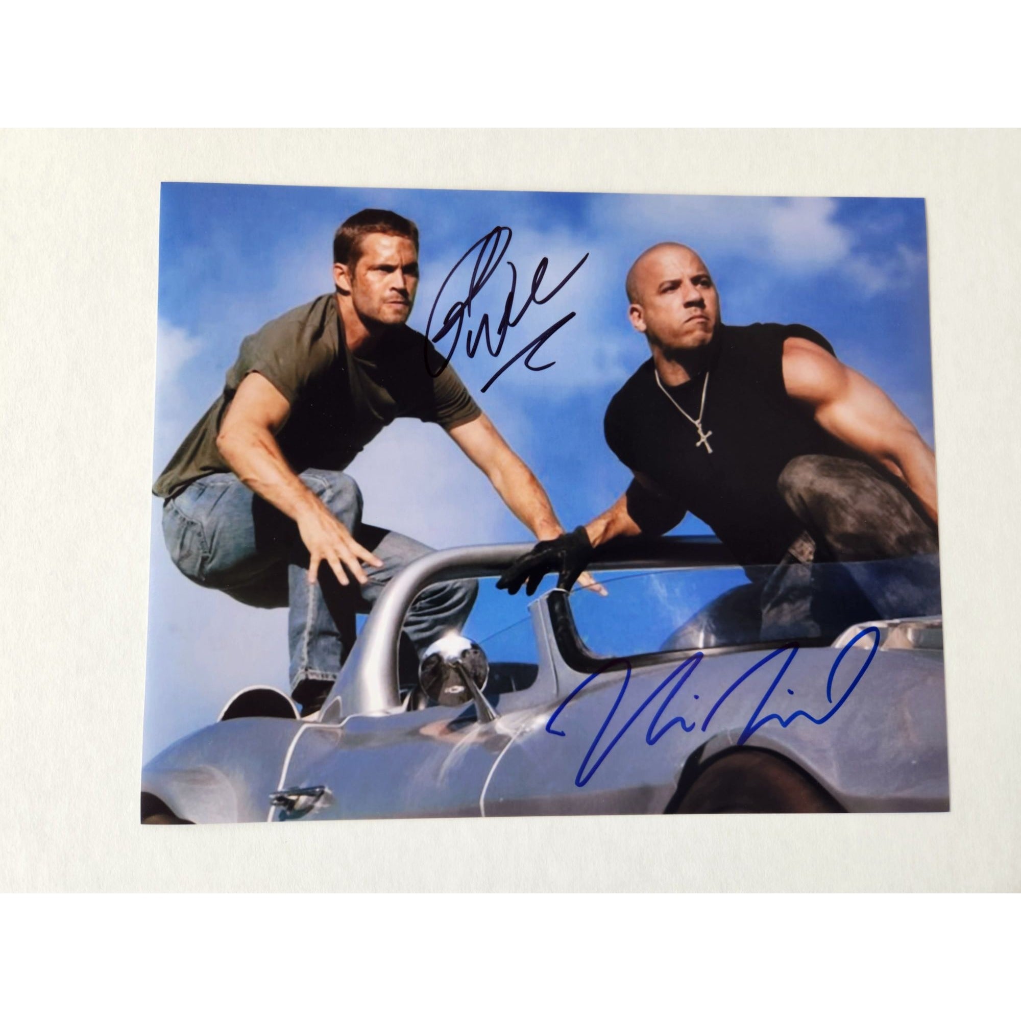 Vin Diesel Paul Walker Fast and Furious 8x10 photo signed with proof