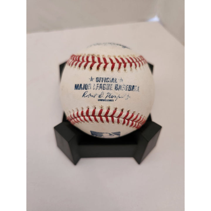 Corey Seager Walker Buehler Justin Turner Trey Turner Max Muncie Los Angeles Dodgers Rawlings MLB baseball signed with proof