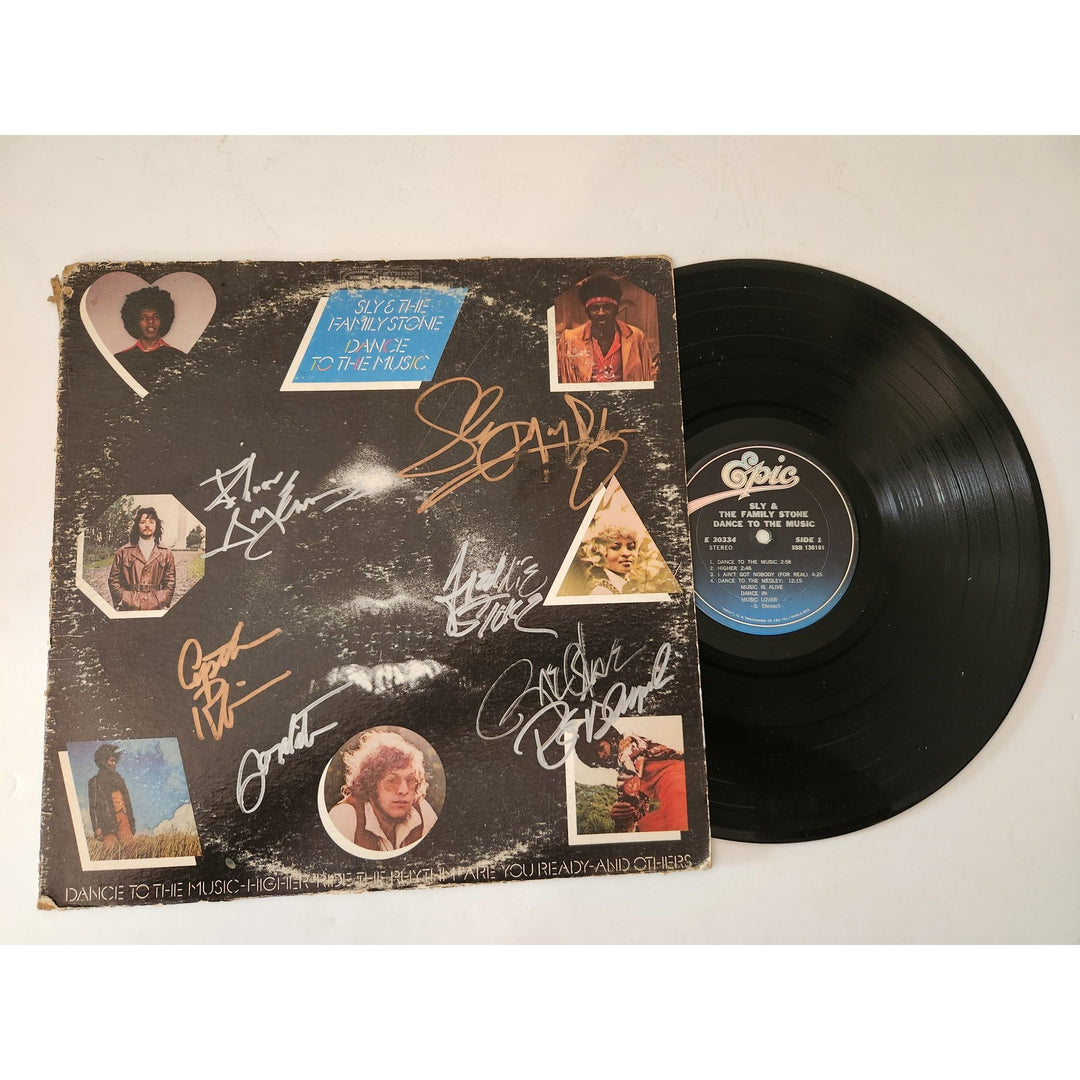 Sly and the Family Stone dance to the music LP signed with proof