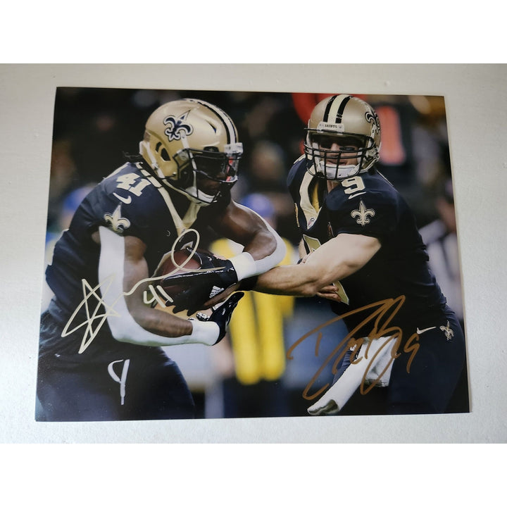 New Orleans Saints Drew Brees Alvin Kamara 8x10 photo signed