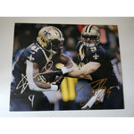 Load image into Gallery viewer, New Orleans Saints Drew Brees Alvin Kamara 8x10 photo signed
