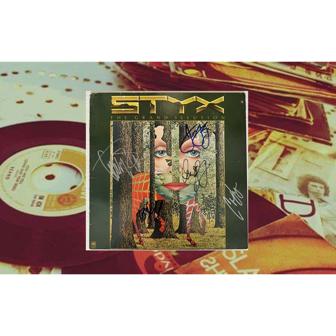 Styx Tommy Shaw James Young autographed LP