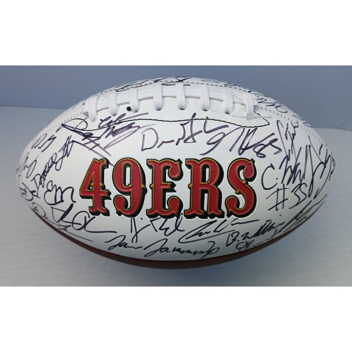 San Francisco 49ers 2023/24 Brock Purdy George Kittle Christian McCaffrey Deebo Samuel full size football team signed