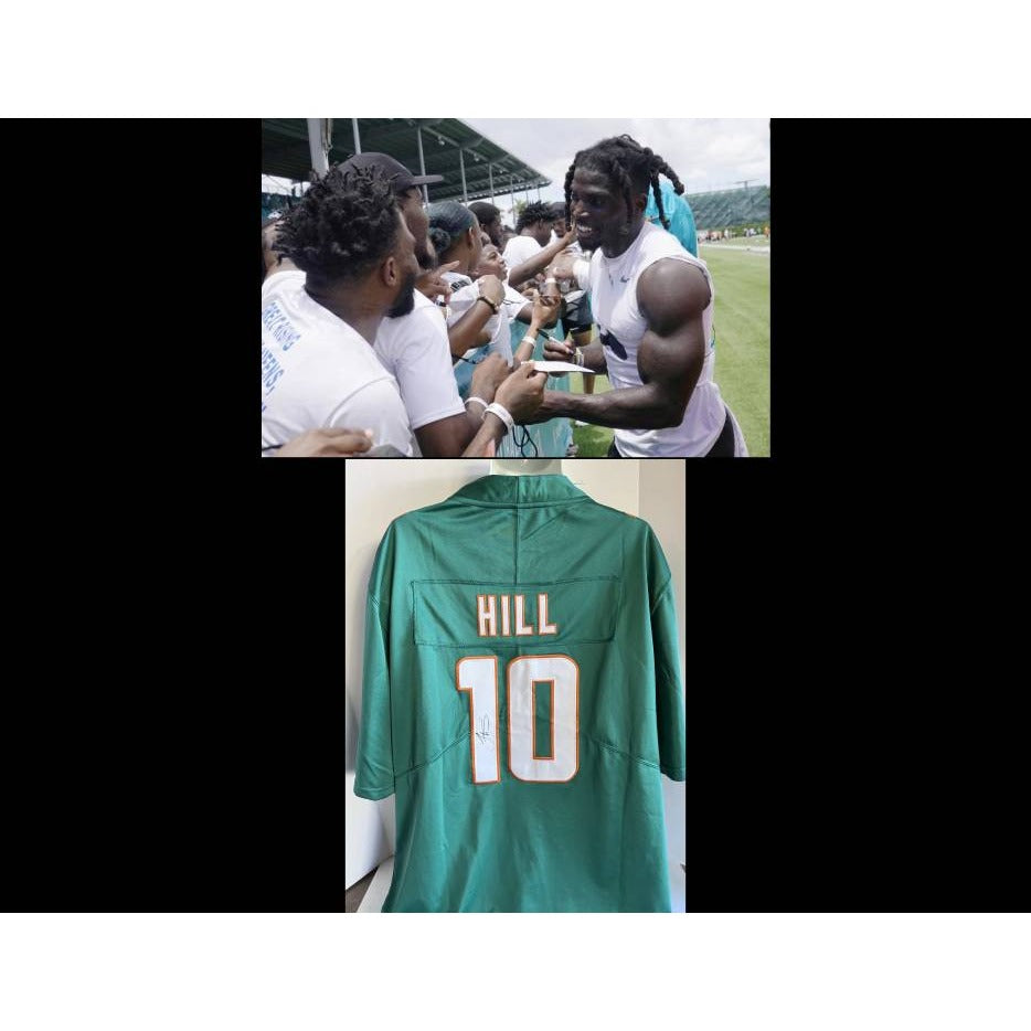 Tyreek Hill Miami Dolphins Nike size extra large game model jersey signed with proof