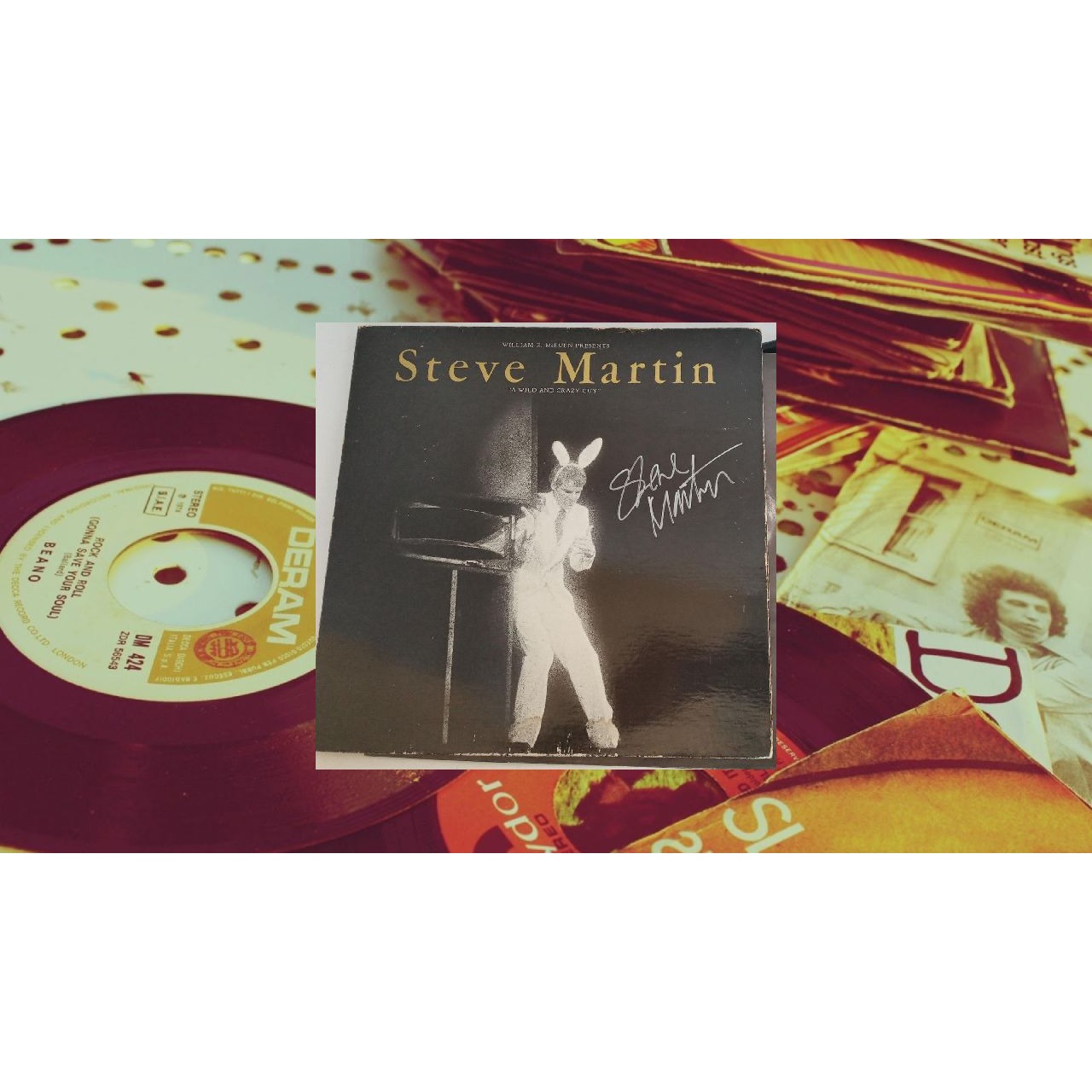 Steve Martin "A Wild and Crazy Guy" LP signed with Peru