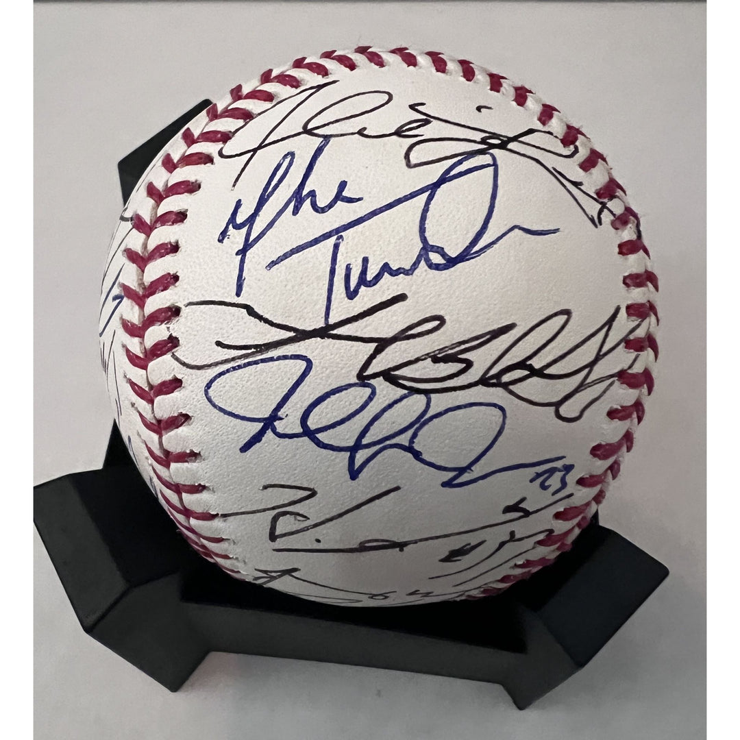 David Ortiz Manny Ramirez Dustin Pedroia 2007 Boston Red Sox world champions team signed baseball with proof $799