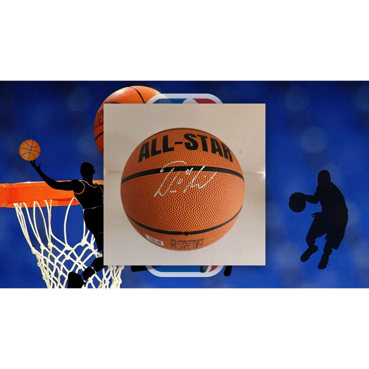 Damian Lillard full size NBA basketball signed with proof with free acrylic display case