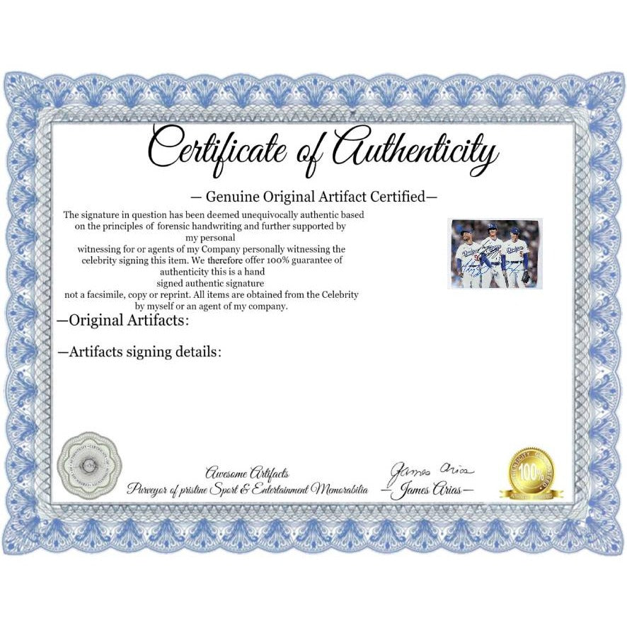 Los Angeles Dodgers 3 MVPs Shohei Ohtani Freddie Freeman Mookie Betts 8x10 signed with proof