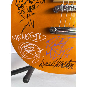 Metallica James Hetfield Kurt Hammet Robert Trejillo Lars Ulrich David Mustaine Jason newstead Les Paul full size electric guitars signed w