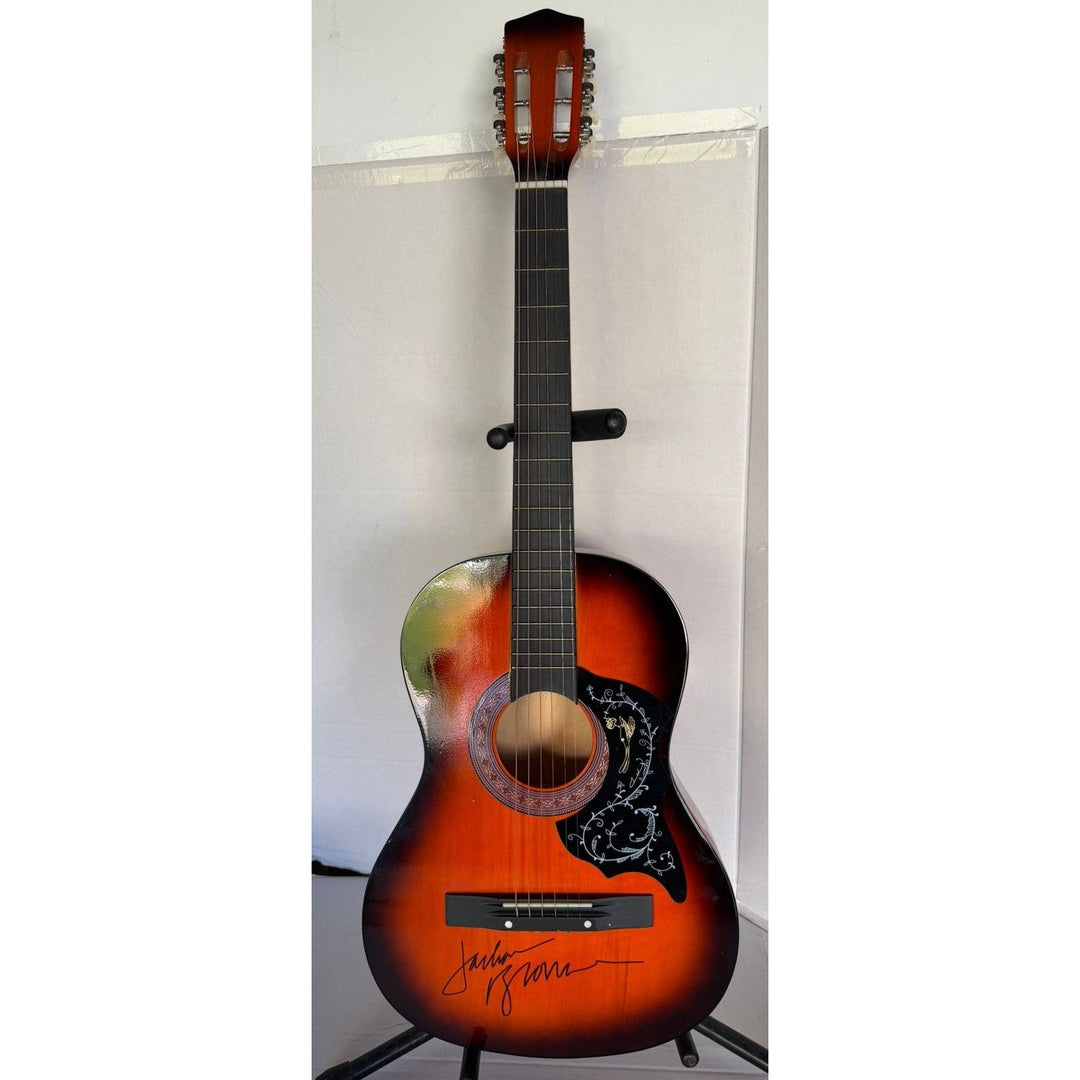 Jackson Browne vintage acoustic guitar signed with proof