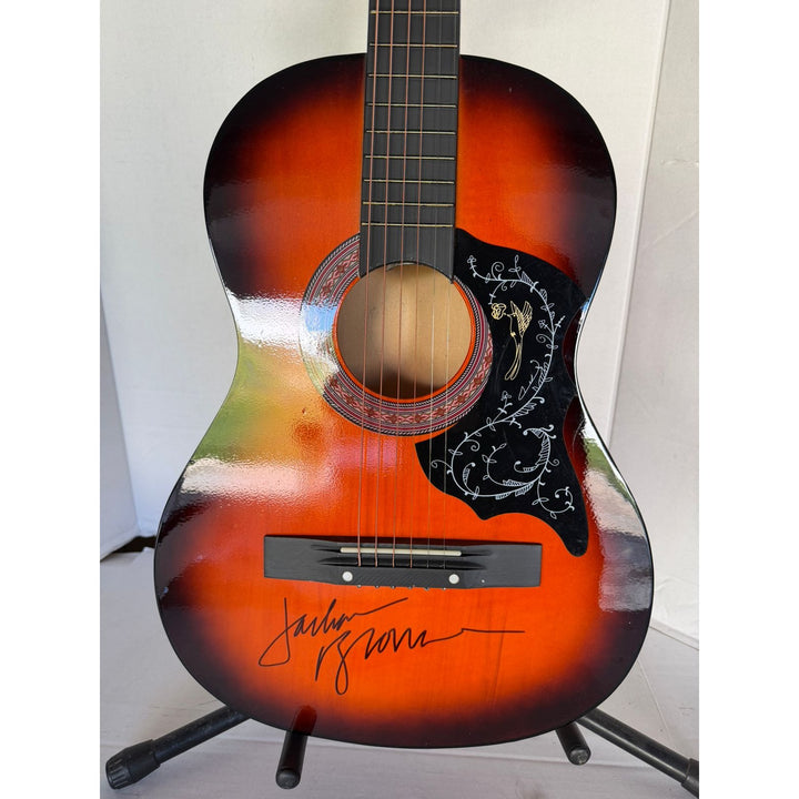 Jackson Browne vintage acoustic guitar signed with proof