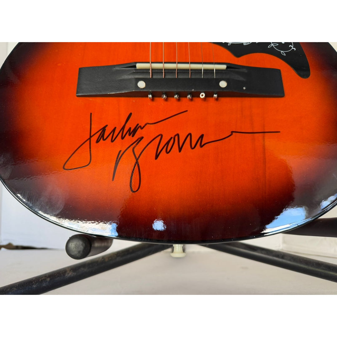 Jackson Browne vintage acoustic guitar signed with proof