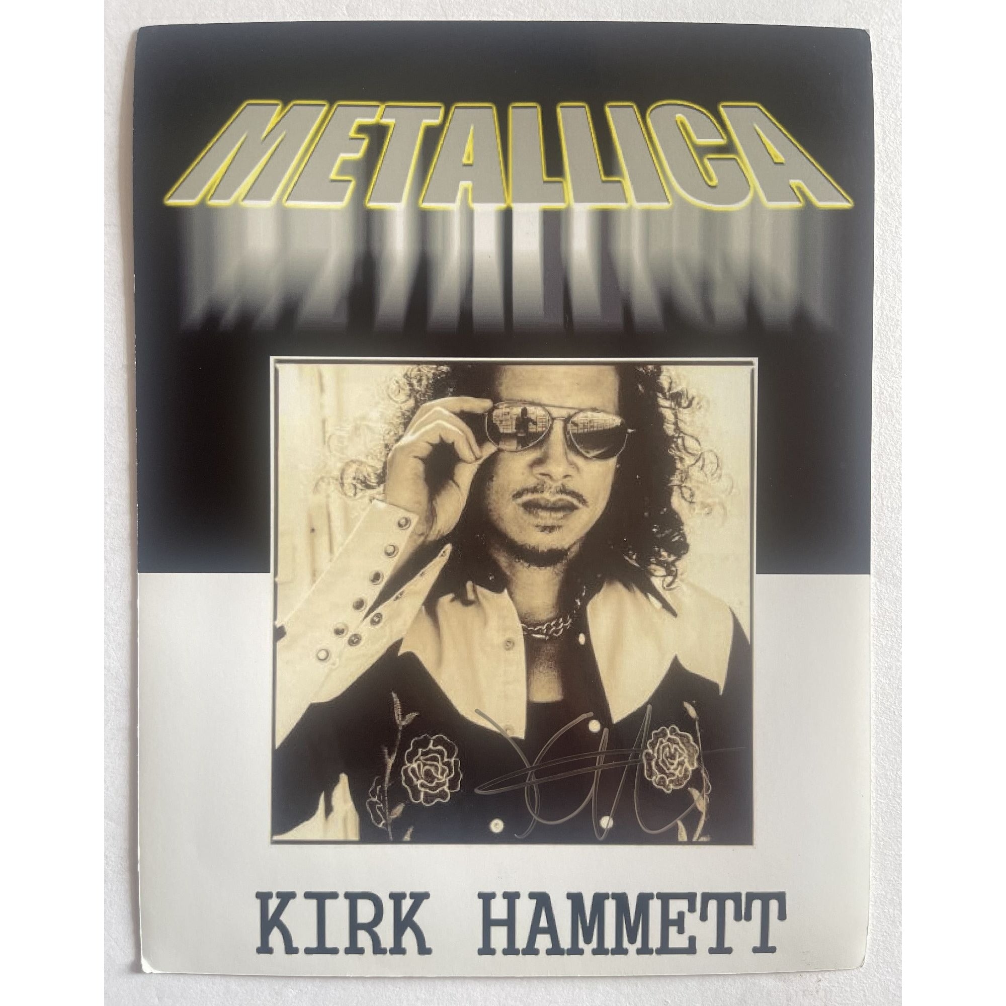 Kirk Hammett Metallica 8x10 photo signed with proof