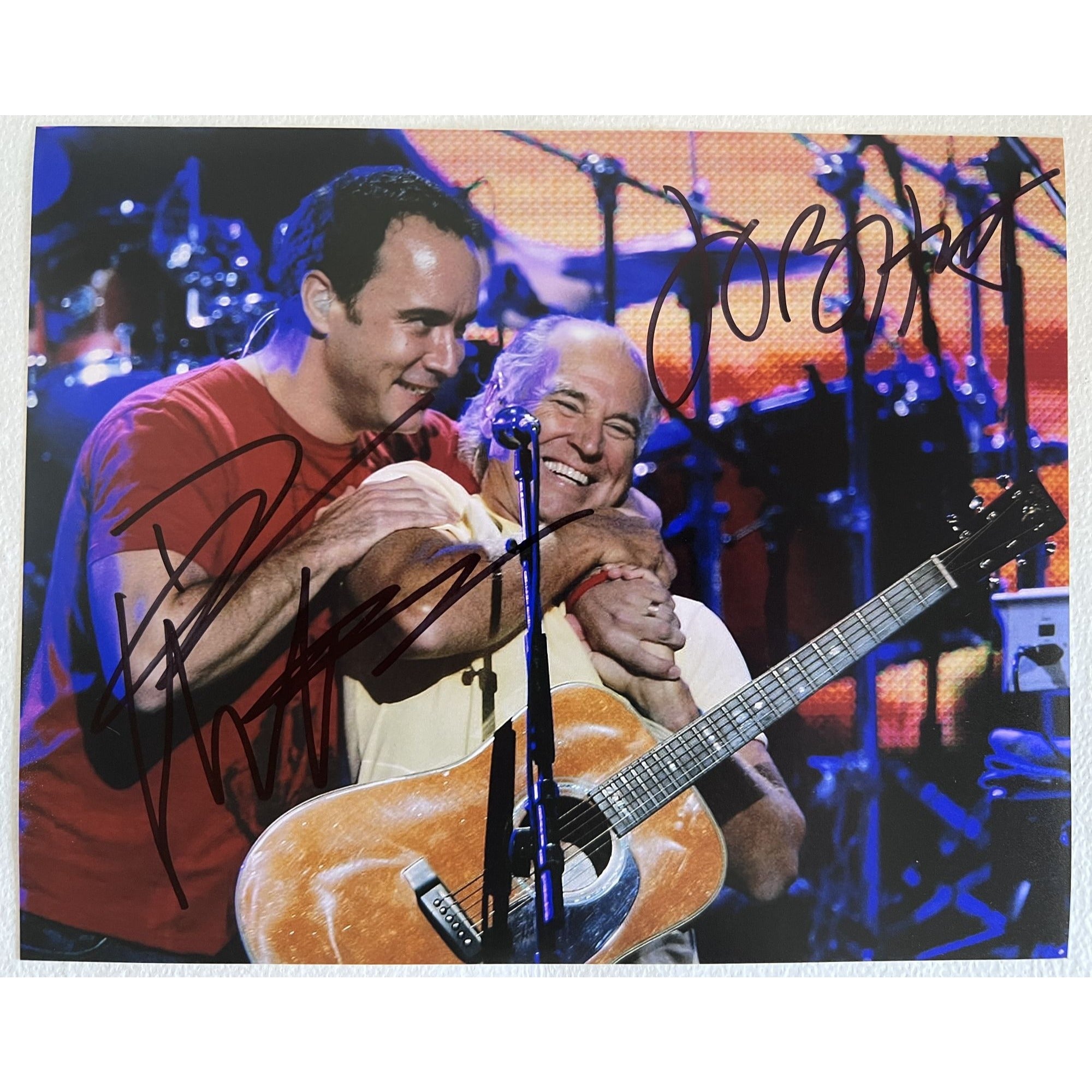 Jimmy Buffet Dave Matthews 8x10 photo signed with proof
