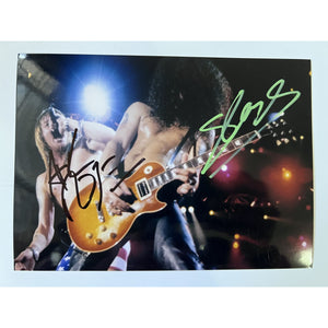 W Axl Rose and Slash Saul Hudson 5x7 photo signed with proof