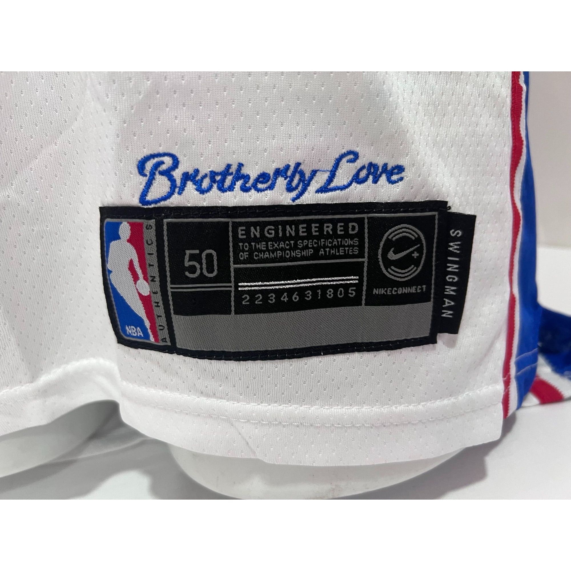 Philadelphia 76ers 2018- 2019 Joel embiid size 50 embroidered game model jersey signed