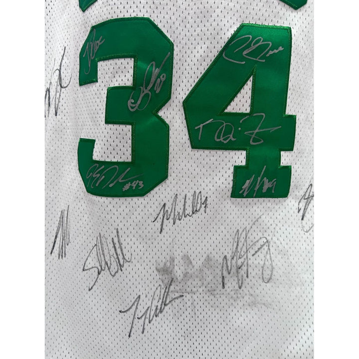 Boston Celtics 2007 2008 NBA champions Paul Pierce Kevin Garnett Ray Allen team sign game model jersey with proof