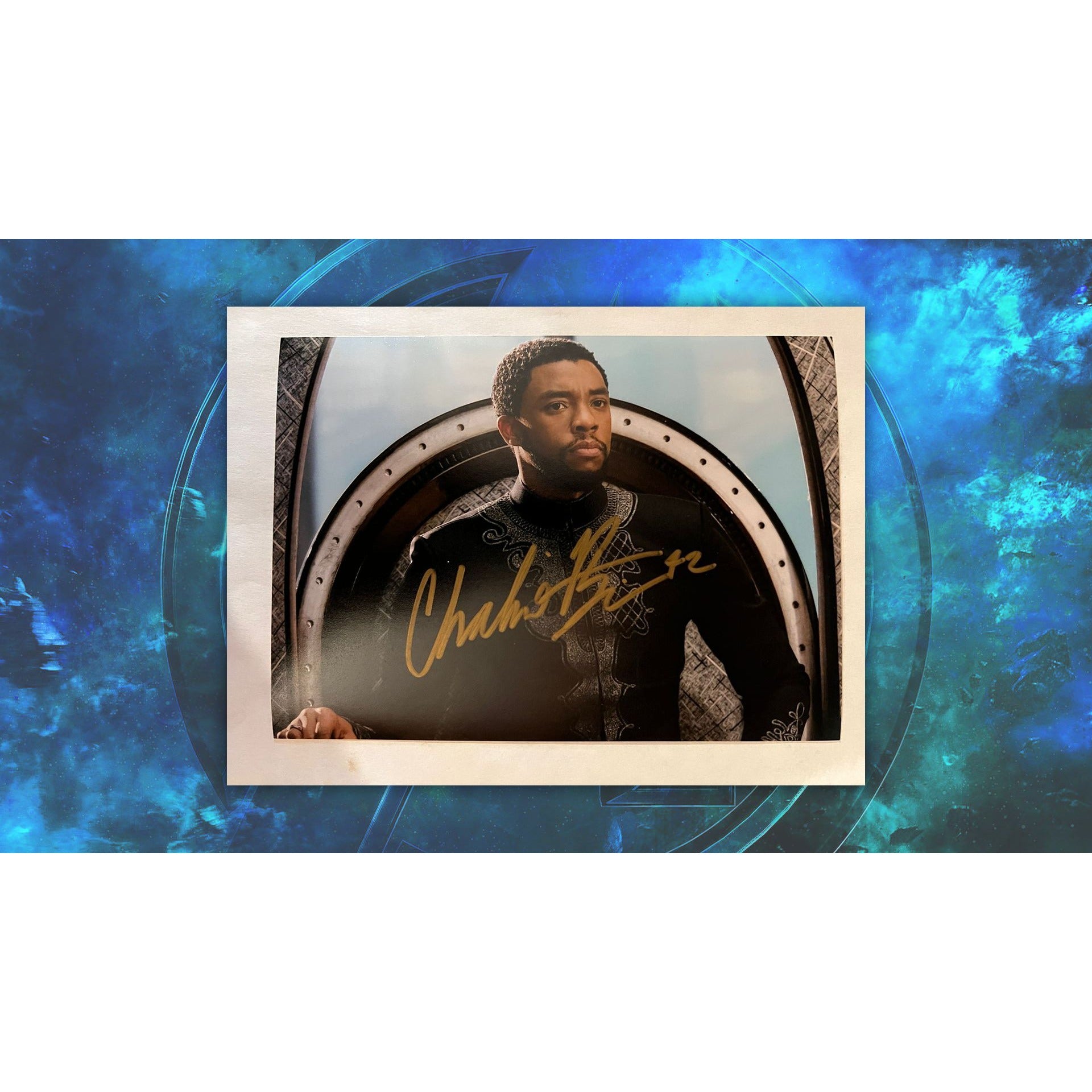 Chadwick Boseman Black Panther 5x7 photo signed with proof