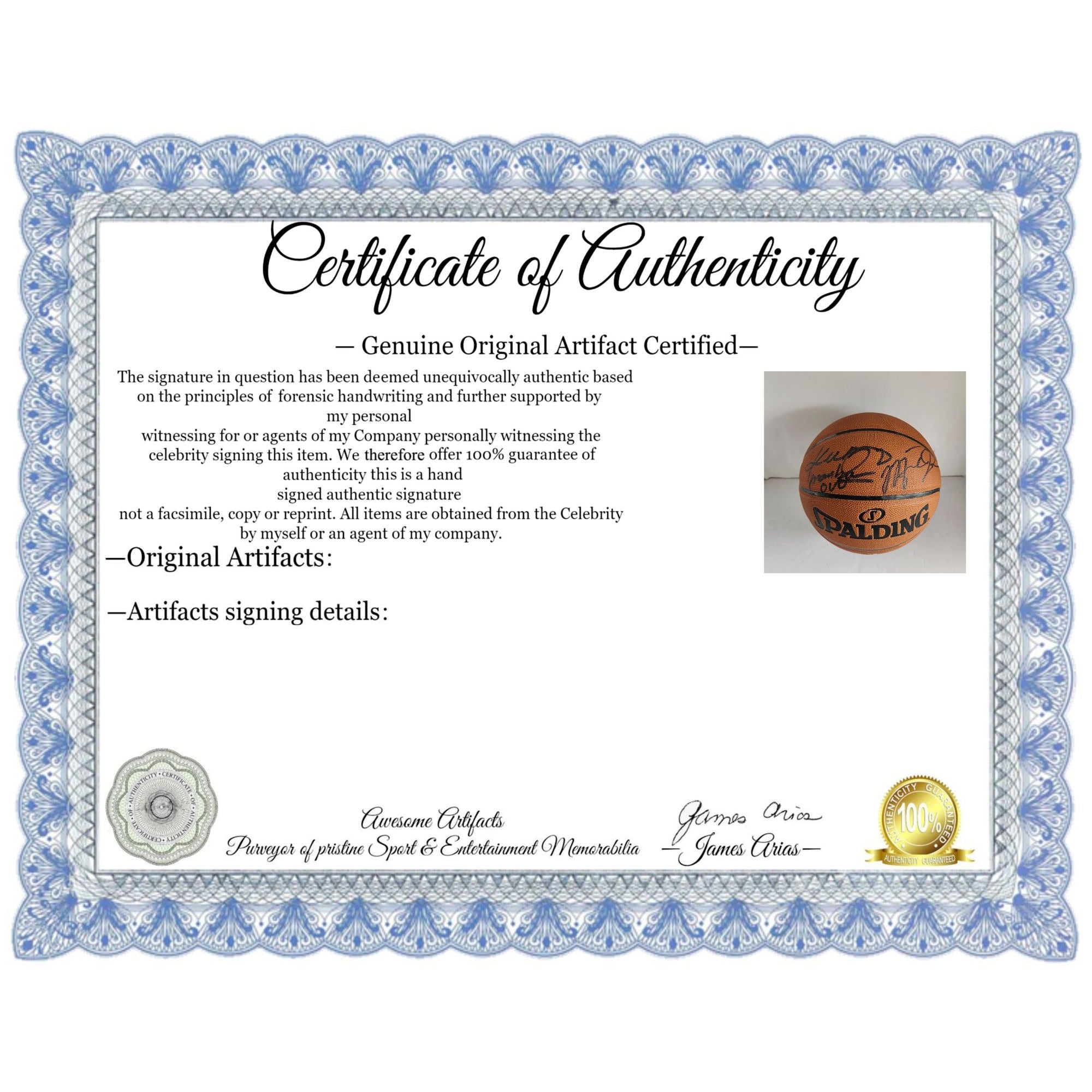 Kobe Bryant and Michael Jordan NBA game basketball signed with proof free acrylic display case