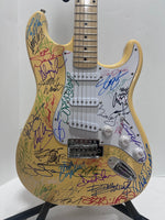 Load image into Gallery viewer, Eric Clapton, Eddie Van Halen, Carlos Santana, Jimmy Page 36 of rock and rolls greatest guitarists of all time vintage Les Paul style electric guitar signed with proof
