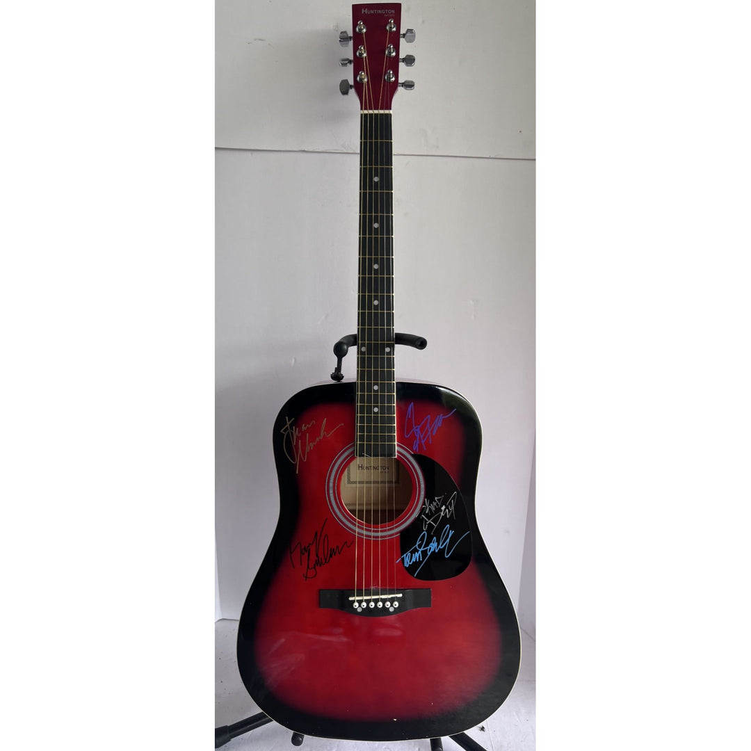 Boston Brad Delp Tom Scholz Sib Hashian Barry Goudreau Huntington full size acoustic guitar signed