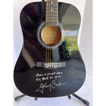 Load image into Gallery viewer, Johnny Cash signed with inscription One of a Kind full size acoustic guitar signed with proof
