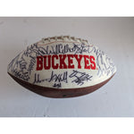 Load image into Gallery viewer, Ohio State Buckeyes Troy Smith Jim Tressell team signed football
